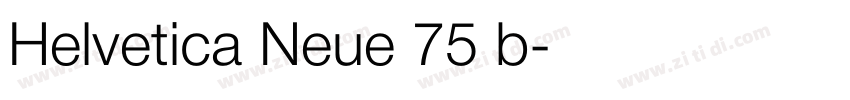 Helvetica Neue 75 b字体转换
